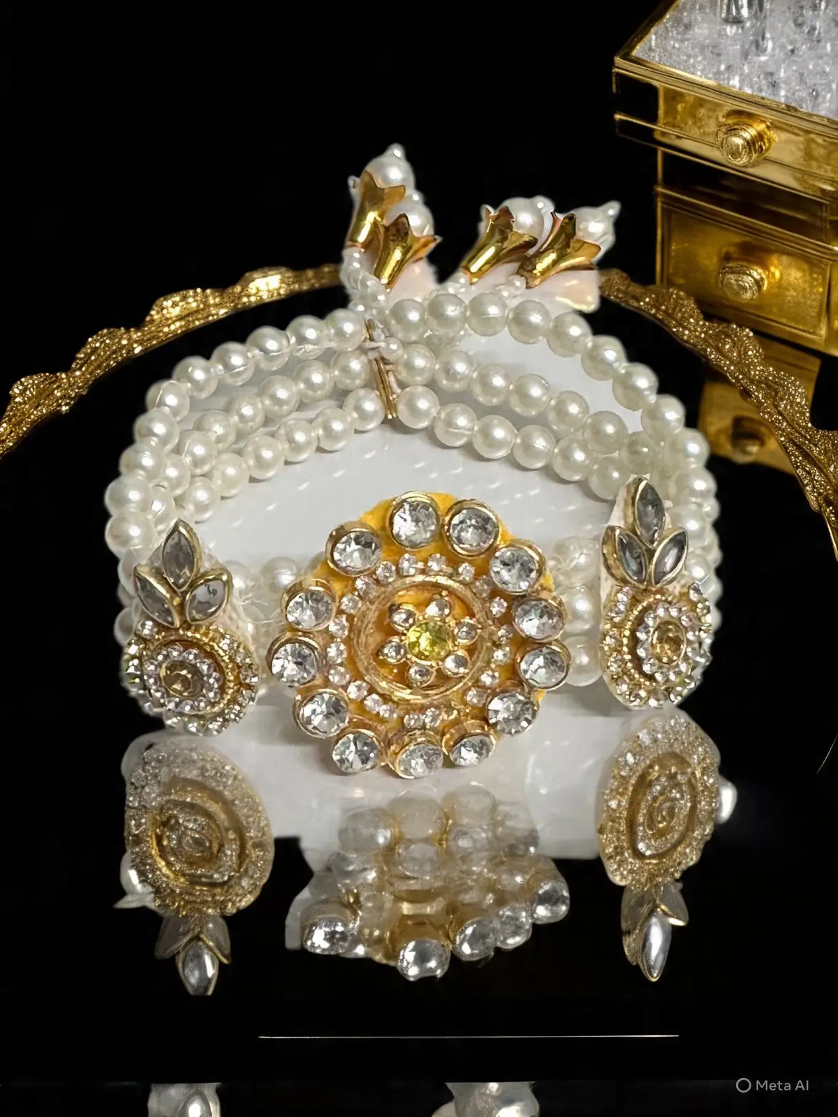 Radiant Pearl & Yellow Kundan Bracelet – Wear a Touch of Royalty on Your Wrist ✨