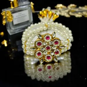 Radiant Pearl & Rani Kundan Bracelet –Wear a Touch of Royalty on Your Wrist ✨