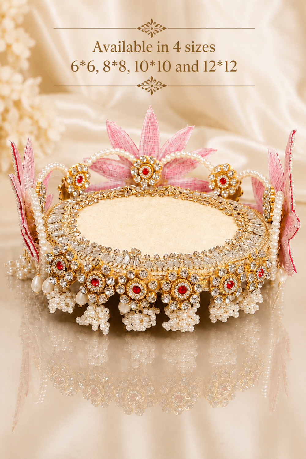 Royal Pearl Floral Multipurpose Singhasan +Thaali