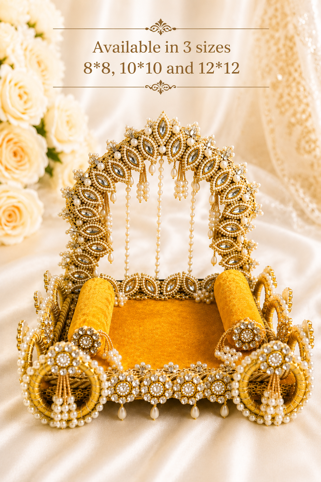 Royal Floral Pearl Multipurpose Singhasan