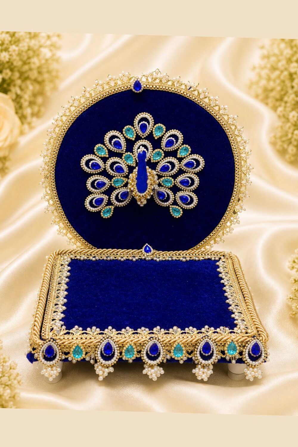 Peacock Theme Singhasan Detachable, Janmashtmi Special